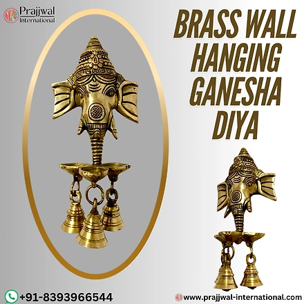 Our Brass Wall Hanging Ganesha Diya-12641899