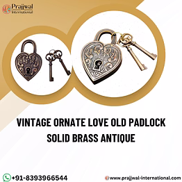 🌟 vintage ornate love padlock - solid brass beauty 🌟