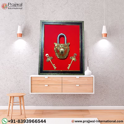 "brass lion padlock with keys – indian animal padlock for vintage decor"