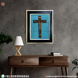 elegant brass jesus cross wall hanging