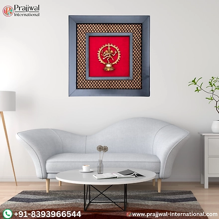 &quot;Exquisite Brass Nataraj Wall Hanging Frame --12645629