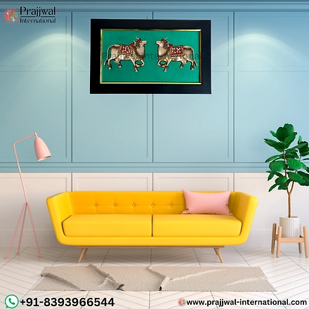 Brass Cow Wall Hanging Frame-12646511