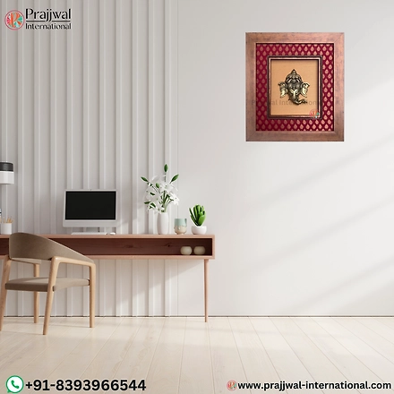 Our Brass Ganesh Face Wall Hanging Frame-12664883