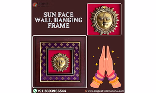 Brass Sun Face Wall Hanging Frame