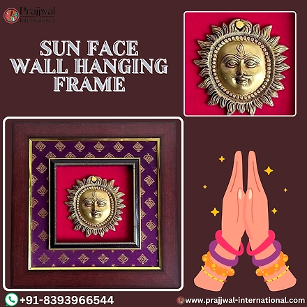 Brass Sun Face Wall Hanging Frame-12673987