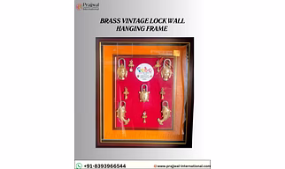 Brass Vintage Lock Wall Hanging Frame
