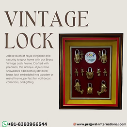brass vintage lock frame
