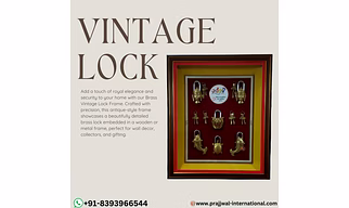 Brass Vintage Lock Frame