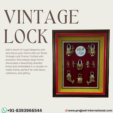 Brass Vintage Lock Frame-12693857