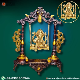 brass ganesh jhula – 19 inches