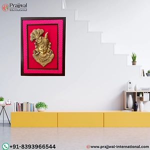Brass Banke Bihari Ji Head Wall Hanging
