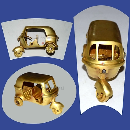 Brass Auto Rickshaw Showpiece-1
