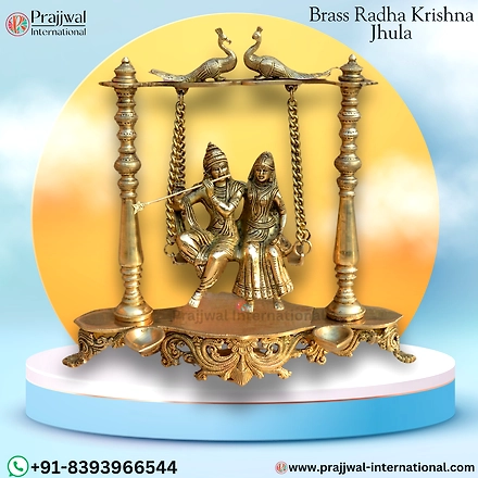 Brass Radha Krishna Jhula-12721675