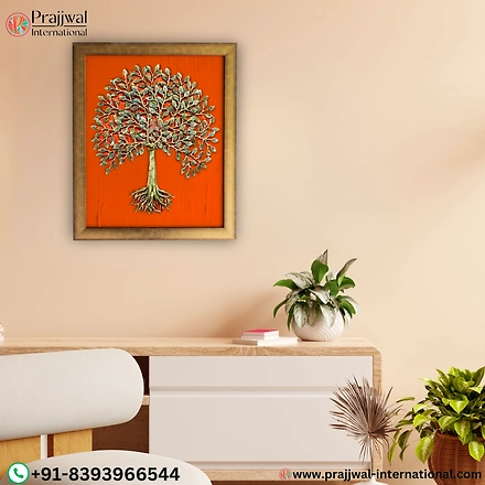 Brass tree wall hanging frame-12721877