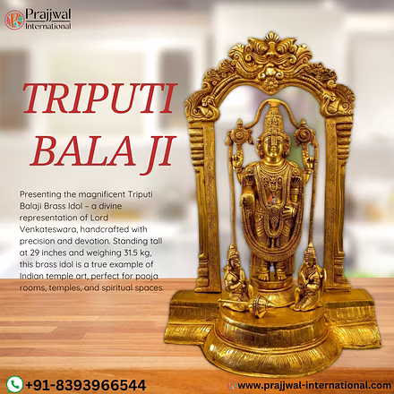 Triputi Balaji Brass Idol-12723199