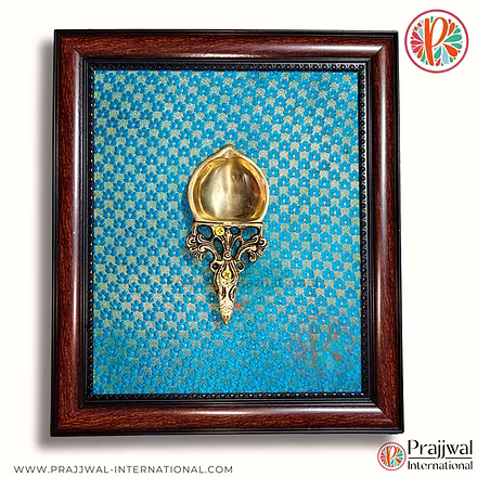Brass Aradhi Wall Hanging in 10x12 Frame-12749449