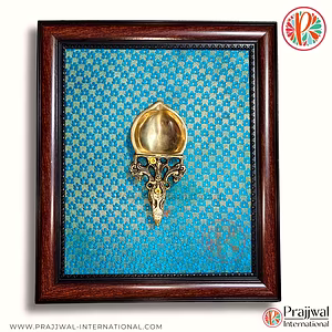 Brass Aradhi Wall Hanging in 10x12 Frame
