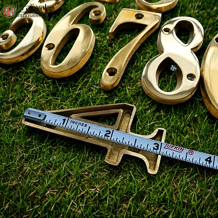 Solid Brass House Numbers – 3 Inch | Antique Brass Numeric Letters for Home, Gate, Office, Hotel | Manufacturer &amp; Exporter – Prajjwal International-3