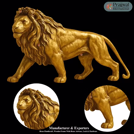 🦁 Majestic Lion Sculpture – King of the Jungle Figurine-1