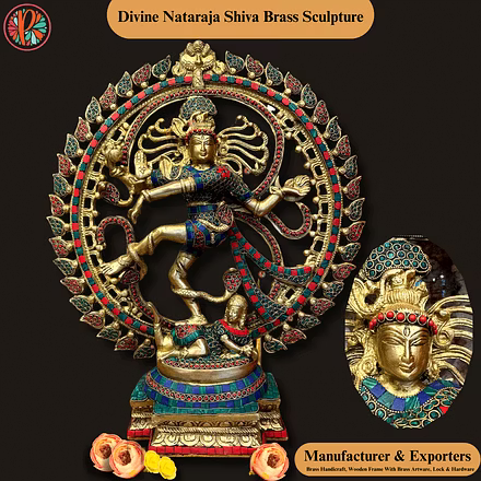 Divine Brass Nataraja Shiva Statue | Cosmic Dance of Lord Shiva | We Are Its Manufacturer and Exporter – Prajjwal International-2