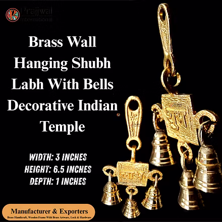 Brass Wall Hanging Shubh Labh – Traditional Home Décor | Manufacturer &amp; Exporter – Prajjwal International-12766733