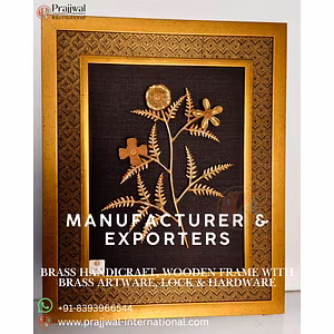 🌿✨ Brass 14 Leaves and Flowers Wall Hanging Frame ✨🌿