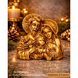 brass jesus family idol | handcrafted christian home decor