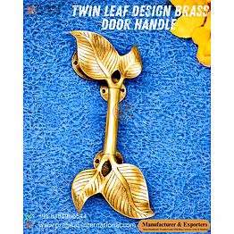 twin leaf design brass door handle – main door pull handle