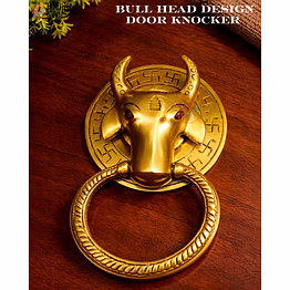 bull head design door knocker | premium brass home decor & entrance hardware