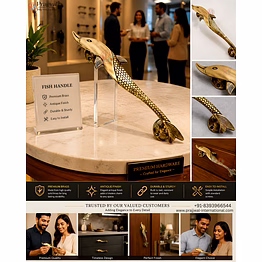 brass dolphin design door handle – premium handcrafted luxury hardware