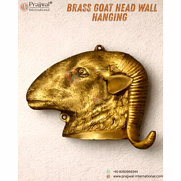 brass goat head wall hanging | premium rustic & artistic decor