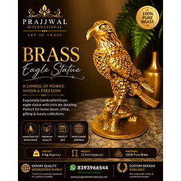 brass eagle statue – 13 inch premium showpiece