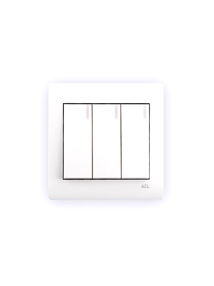 EG-3 Gang 1 Way Switch 10A/250V