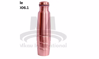 Copper Water Bottle Brown 1000 ML Leak Proof Unique Design And Glossy Finish Water Bottle For Men And Women Home Kitchen Office Health Benefit Of Ayurveda
