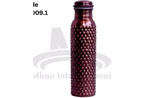 Dotted Copper Water Bottle 1000 ML Leak Proof Drinking Bottle Unique Design Water Bottle For Home Kitchen Office Health Drink