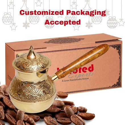 Handicraft Luxury Turkish Tea Coffee Pot Engraved Gift Sets Tea Pots &amp; Kettles Set with Wooden Handle in Arabic Vintage Indian-5