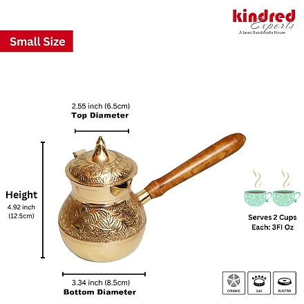 Handicraft Luxury Turkish Tea Coffee Pot Engraved Gift Sets Tea Pots &amp; Kettles Set with Wooden Handle in Arabic Vintage Indian-3