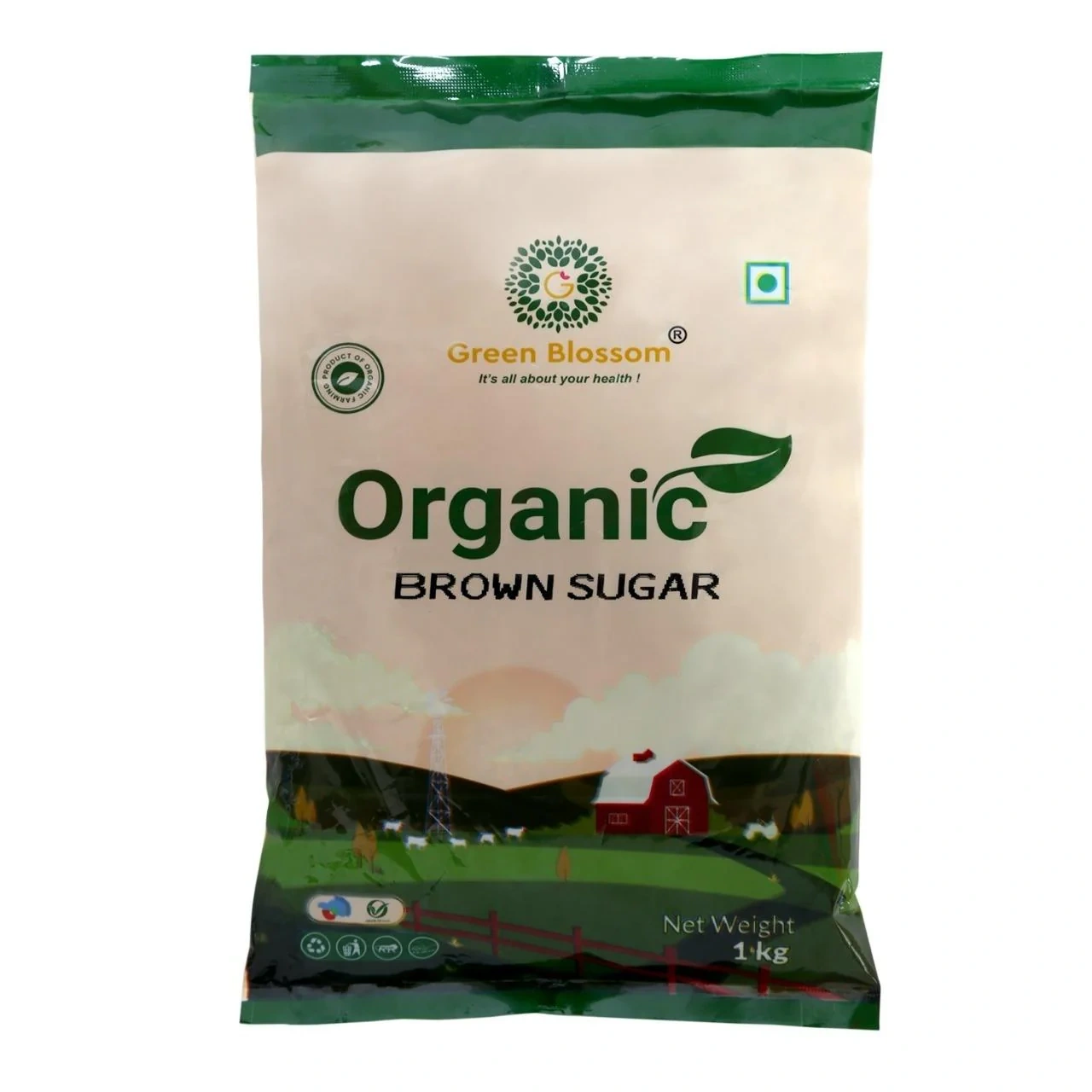 Organic Brown Sugar - 1 Kg (Pack of 1) I Green Blossom-RVNE3S4BSR