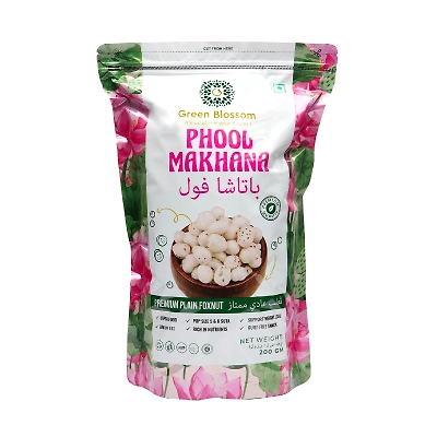 Organic Phool Makhana (Foxnut) - 1 Kg (Pack of 5, 200 g each) | Green ...