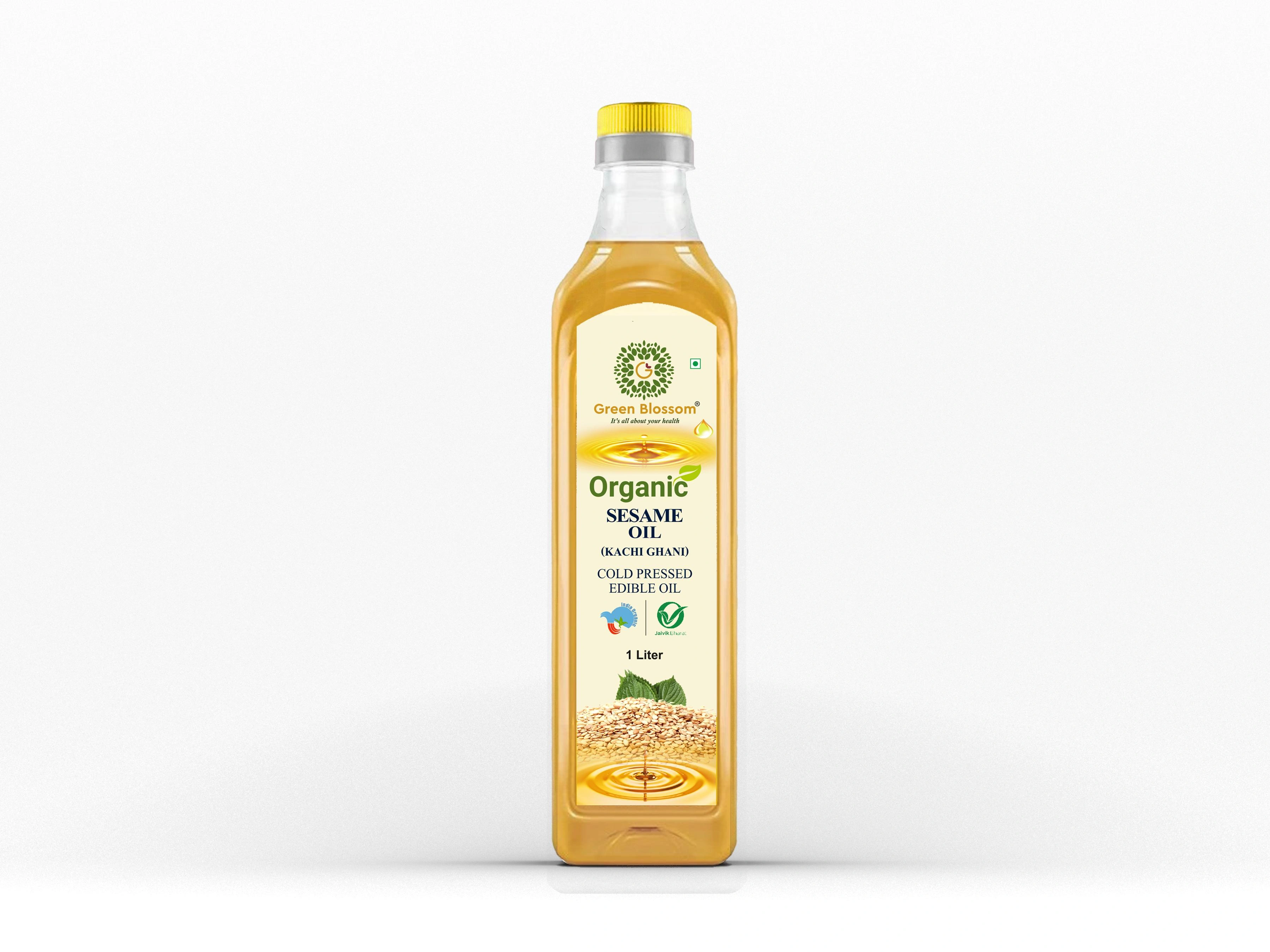 Organic Groundnut Oil ( Kachi Ghani) - 1 Ltr (Pack of 1) I Green Blossom-RVKNIP23J2