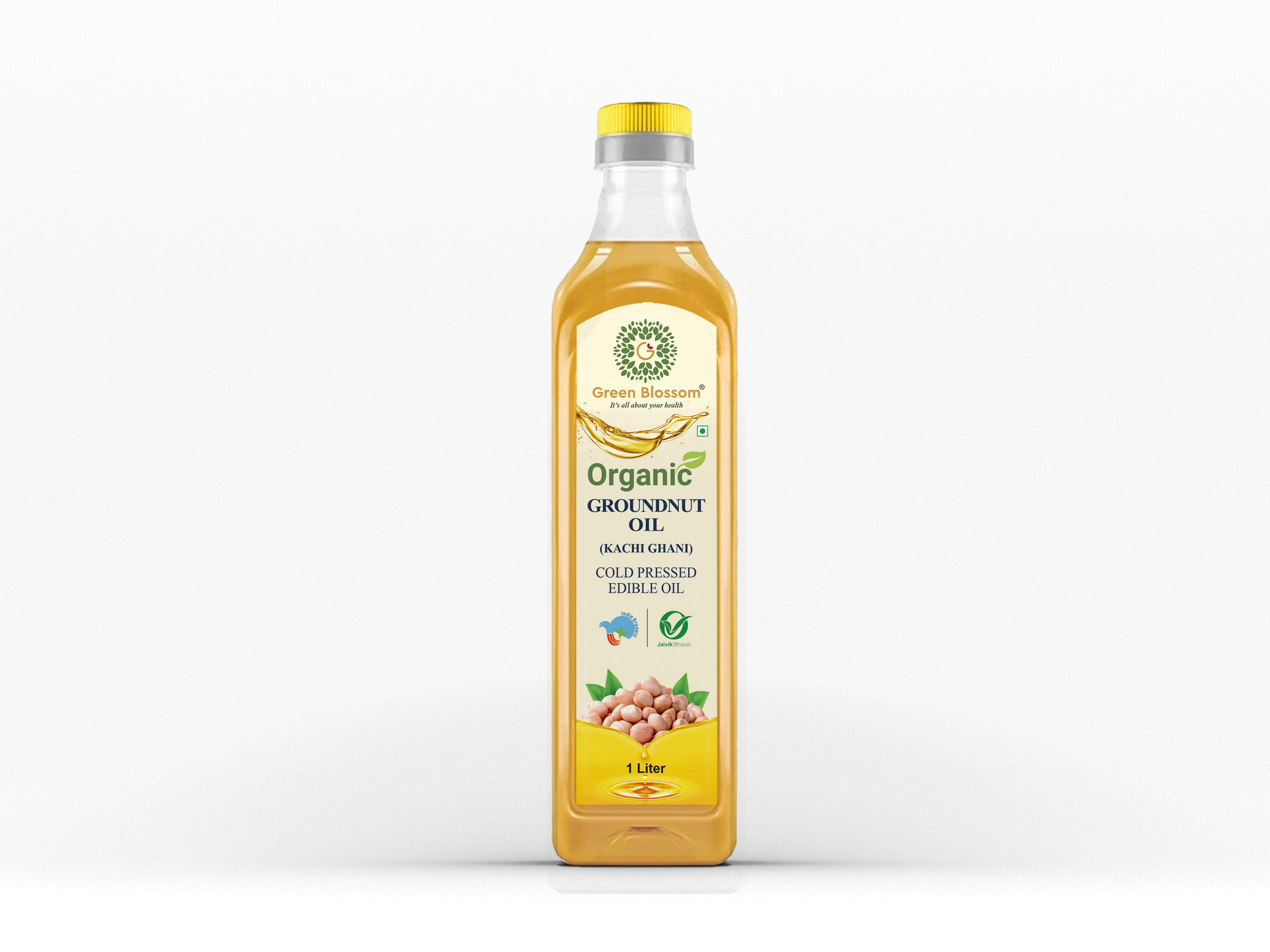 Organic Groundnut Oil ( Kachi Ghani) - 1 Ltr (Pack of 1) I Green Blossom-1L-4