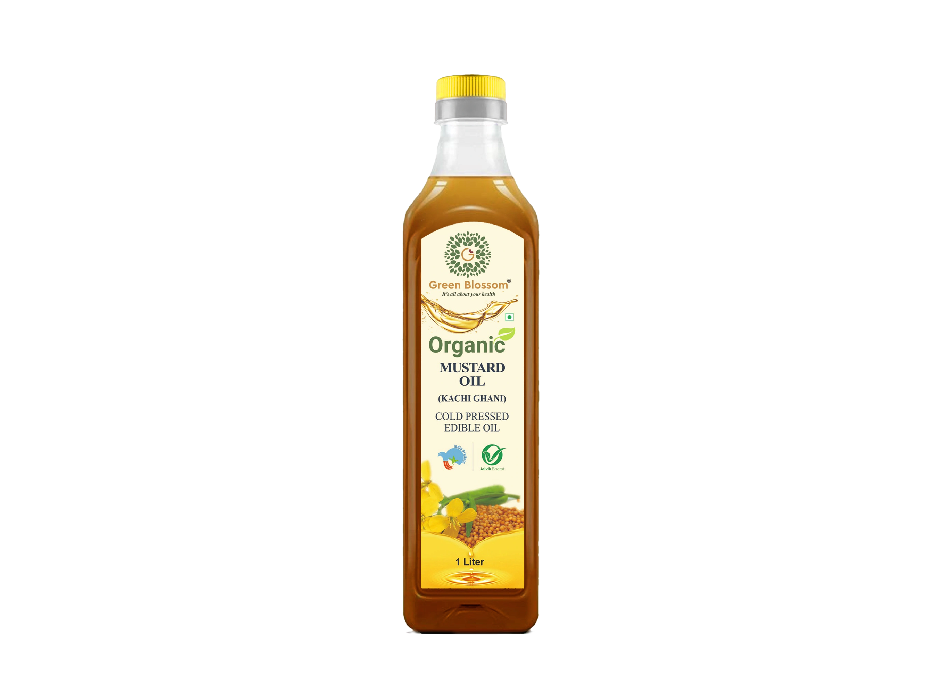 Organic Mustard Oil ( Kachi Ghani) - 1 Ltr (Pack of 1) I Green Blossom-1L-4