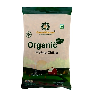 Organic Rajma Chitra / Kidney Beans - 500g ( Pack of 1) I Green Blossom
