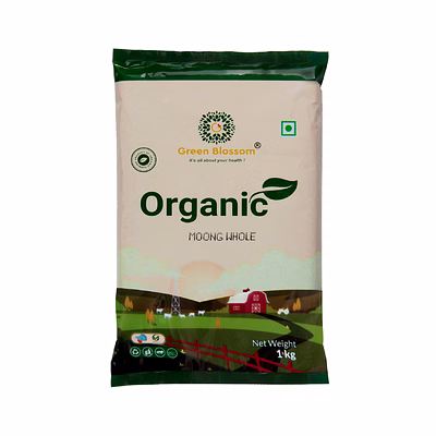 moong sabut / green gram whole - 1 kg || rich in protein | no cholesterol | no additives (1 kg) i green blossom