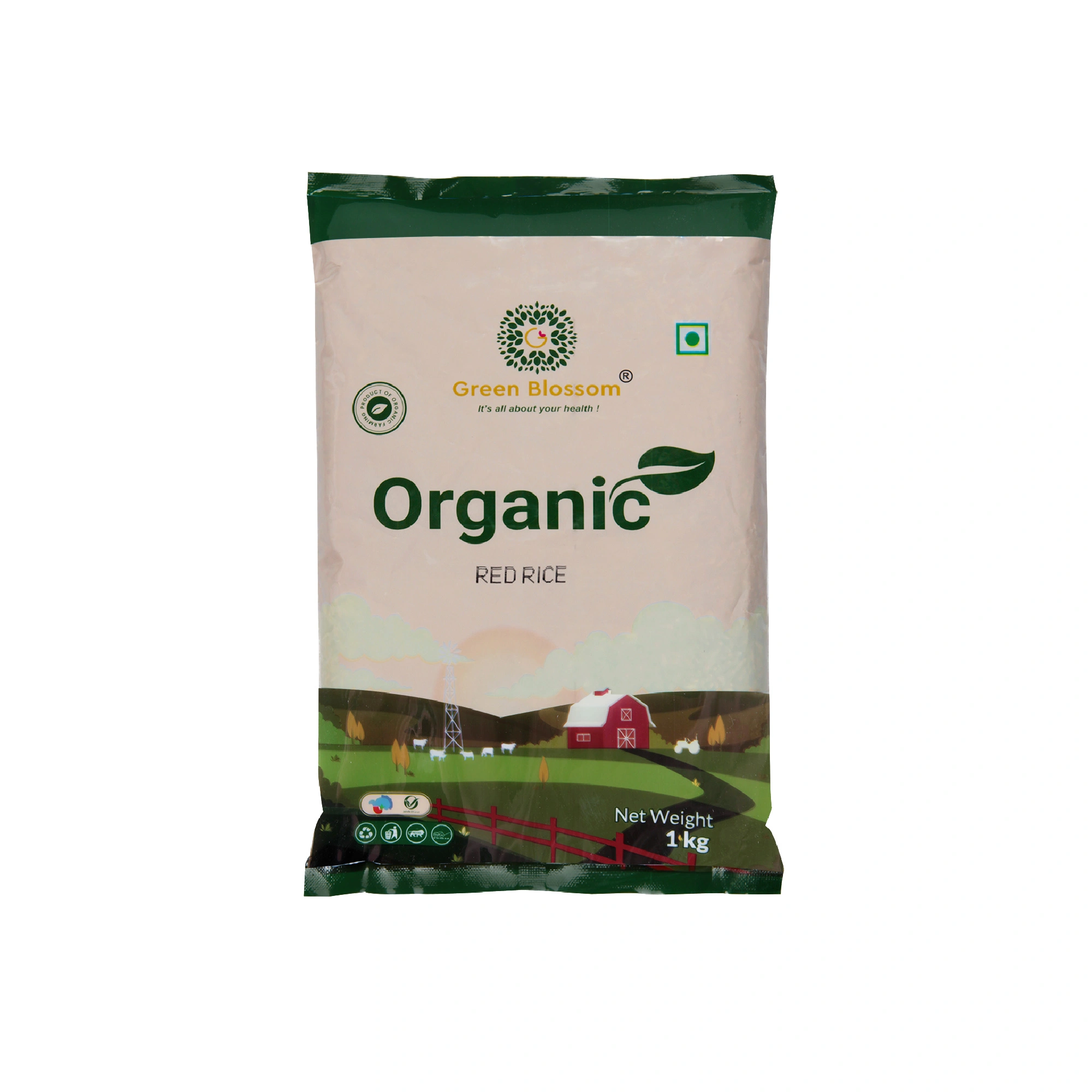 Organic Red Rice - 1 Kg (Pack of 1) I Green Blossom-1Kg-5