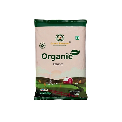 Organic Red Rice - 1 Kg (Pack of 1) I Green Blossom