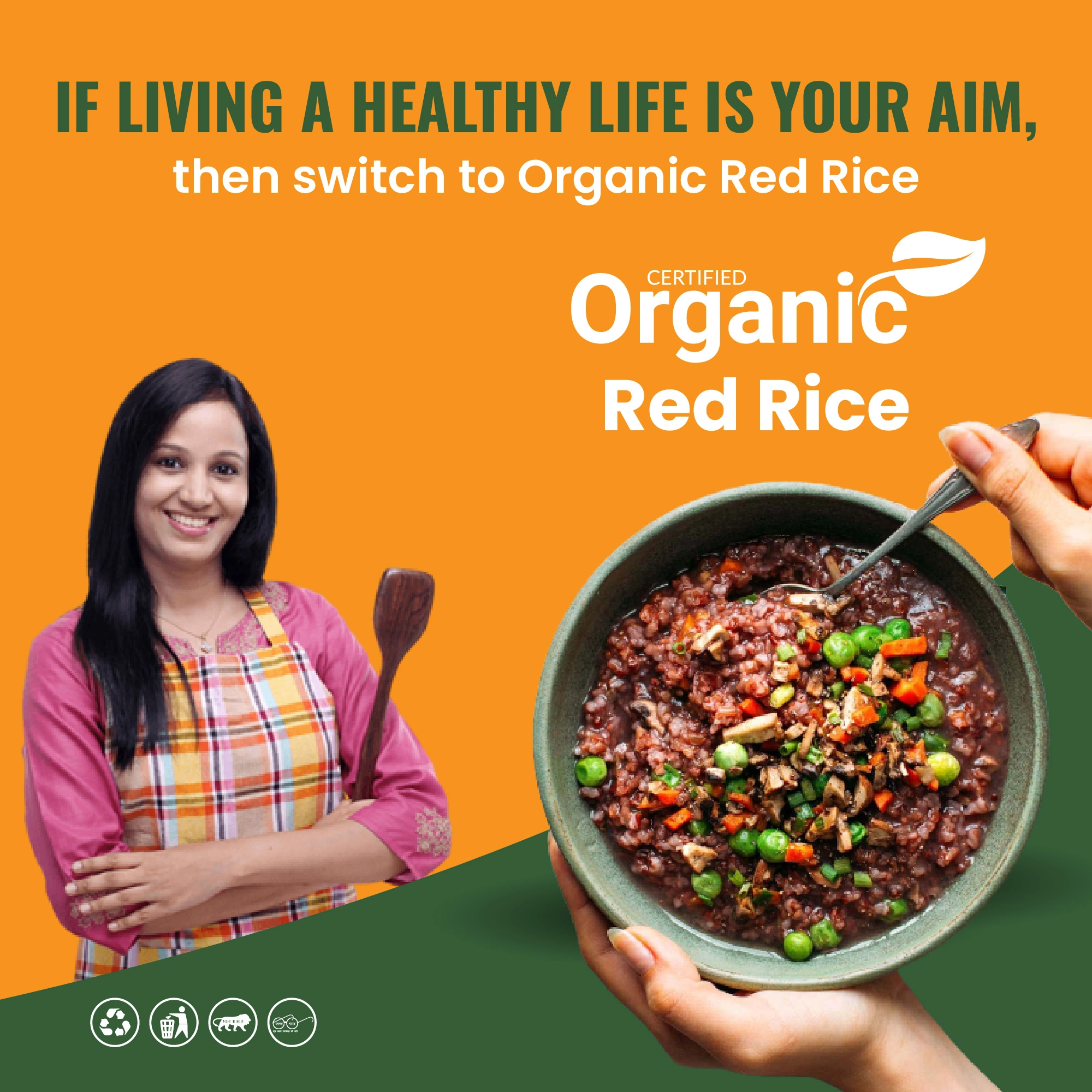 Organic Red Rice - 1 Kg (Pack of 1) I Green Blossom-1Kg-10