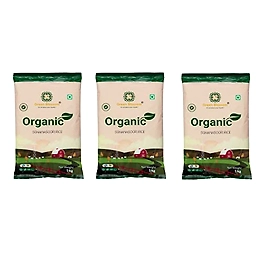 Organic Sona Masoori Rice (White) - 3 Kg (1 Kg, Pack of 3) I Green Blossom