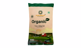 Organic Toor Dal /Arhar Dal / Split Pigeon Pea - 500g I Green Blossom