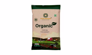 Organic Toor Dal /Arhar Dal / Split Pigeon Pea - 1Kg ( Pack of 1) I Green Blossom